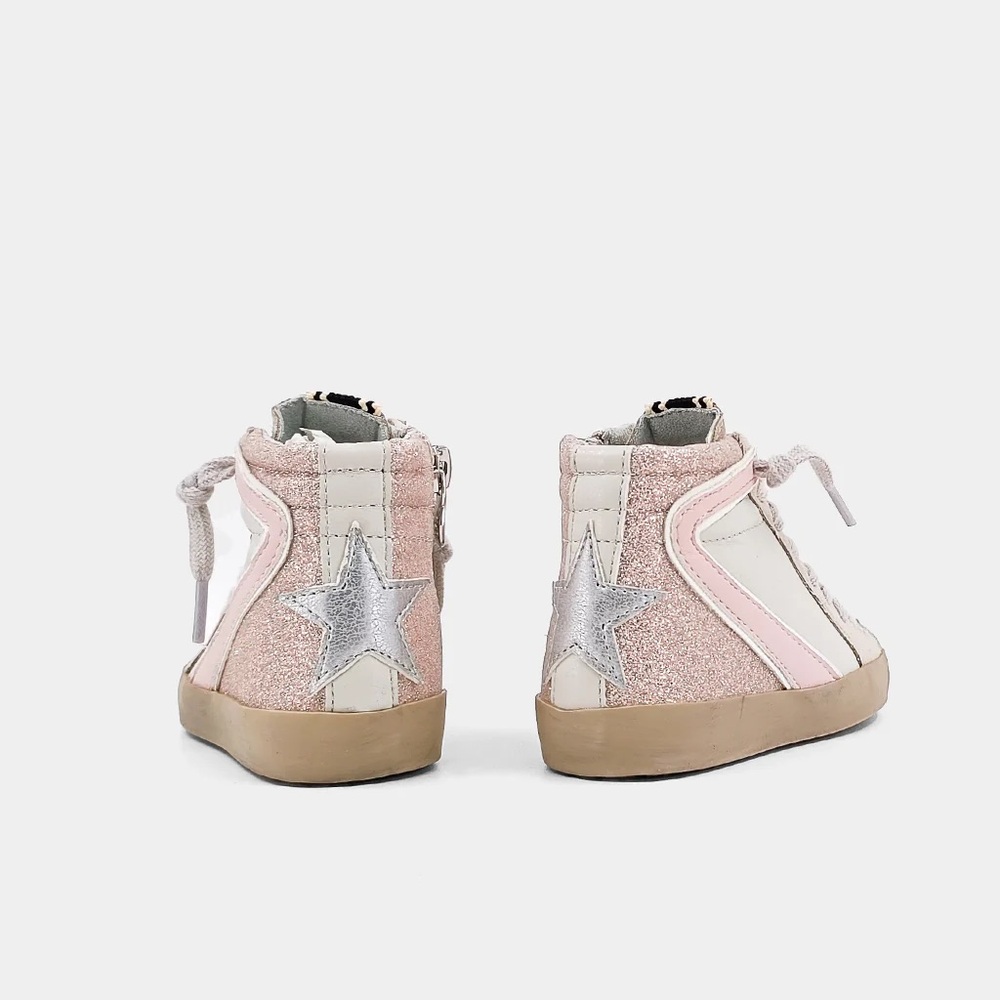 Shushop Rooney Glitter Star High-Top Sneakers